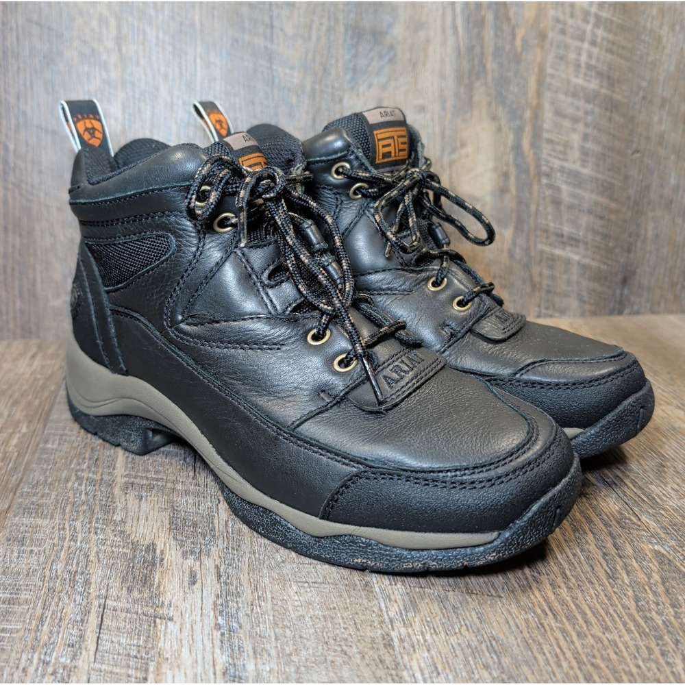 Ariat Terrain Leather Boot Black Hiking Endurance Sneakers Women's Size 8B